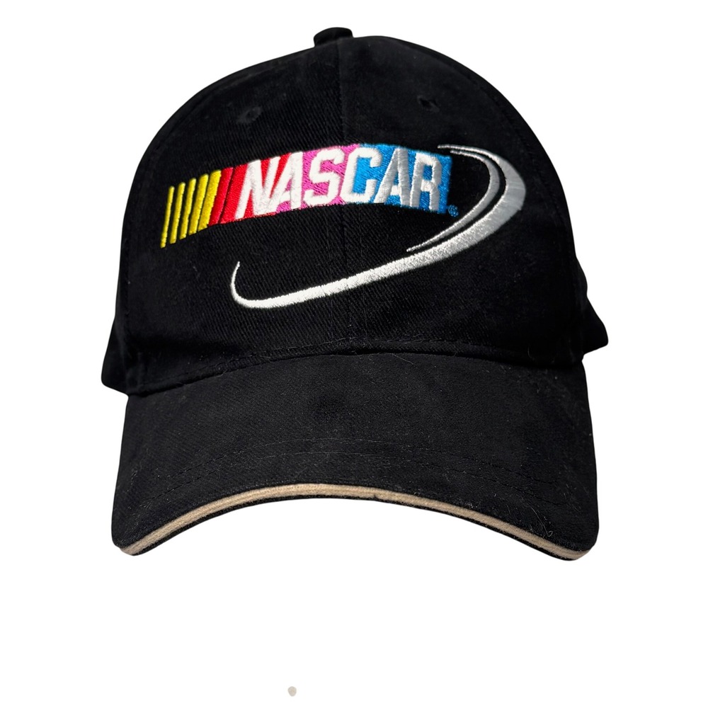 NASCAR 3M Black Hat Cap Adult Adjustable Embroidered Racing Motorsport Kudzu